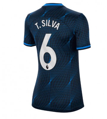 Chelsea Thiago Silva #6 Bortatröja Kvinnor 2023-24 Kortärmad